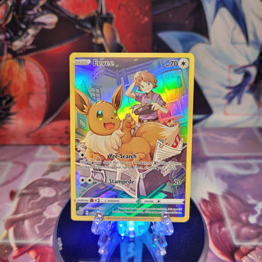 A Secret Rare "Eevee" (TG11/TG30) card from the Pokemon Set: Brilliant Stars.