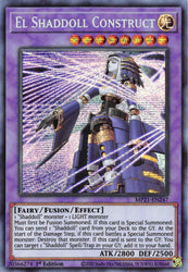 A Prismatic Secret Rare "El Shaddoll Construct" card from the Yugioh 2021 Tin of Ancient Battles (MP21).