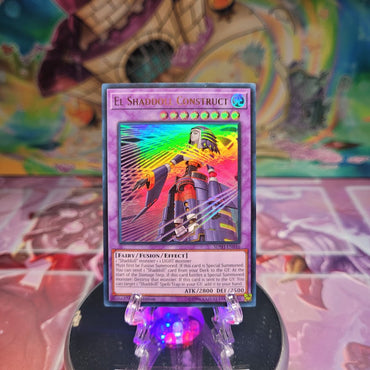 An Ultra Rare "El Shaddoll Construct" card from the Yugioh Structure Deck: Shaddoll Showdown.