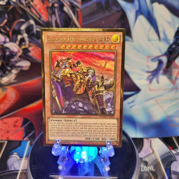  A Gold Rare Alternate Art "Eldlich the Golden Lord" card from the Yugioh Set: Maximum Gold: El Dorado.