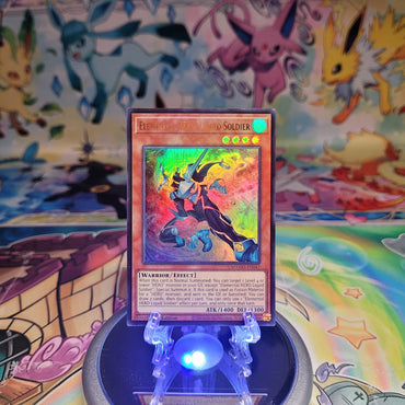 An Ultra Rare "Elemental Hero Liquid Soldier" card from the Yugioh Set: Magnificent Monsters (MAMO).