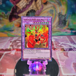 An Ultra Rare "Elemental Hero Nova Master" card from the Yugioh Set: Battles of Legend: Light's Revenge (BLLR).