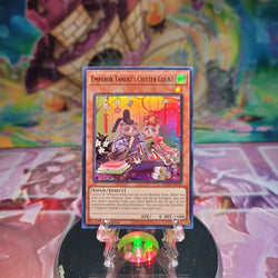 An Ultra Rare "Emperor Tanuki's Critter Count" card from the Yugioh Set: 25th Anniversary Tin: Dueling Mirrors.