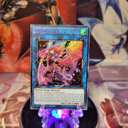 A Secret Rare "Evil Twin Ki-Sikil" card from the Yugioh Set: Battles of Legend: Crystal Revenge.