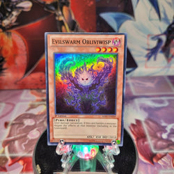 A Super Rare "Evilswarm Obliviwisp" card from the Yugioh Set: Hidden Arsenal 7: Knight of Stars (HA07).