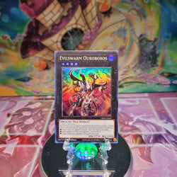  A Super Rare "Evilswarm Ouroboros" card from the Yugioh Set: Crossover Breakers.