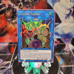 An Ultra Rare "Excode Talker" card from the Yugioh Set: Extreme Force.