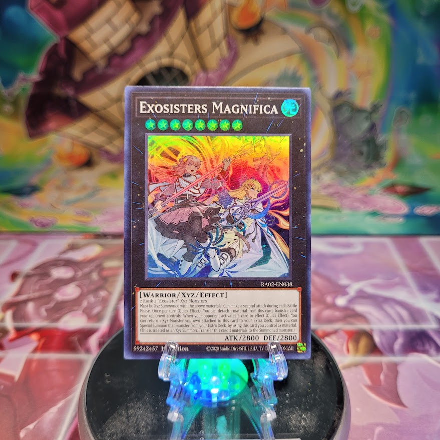 A Super Rare "Exosister Magnifica" card from the Yugioh Set: Rarity Collection 2 (RA02).