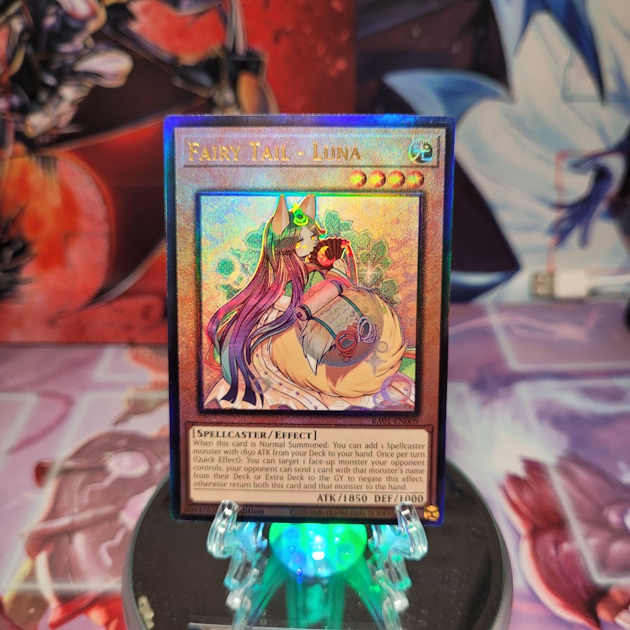 A Prismatic Ultimate Rare "Fairy Tail - Luna" card from the Yugioh Set: Rarity Collection 1 (RA01).