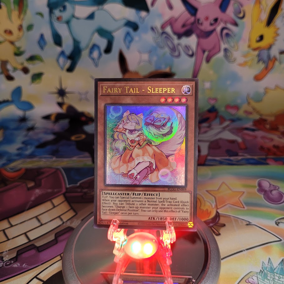 An Ultra Rare "Fairy Tail - Sleeper" card from the Yugioh Set: Battles of Legend: Glorious Gallery (BLGG).