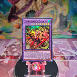 A Super Rare "Fiendsmith's Desirae" card from the Yugioh Set: The Infinite Forbidden.