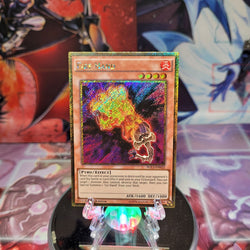A Gold Secret Rare "Fire Hand" card from the Yugioh Set: Premium Gold: Infinite Gold (PGL3).