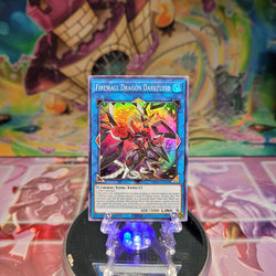 A Super Rare "Firewall Dragon Darkfluid" card from the Yugioh 2020 Tin of Lost Memories set.