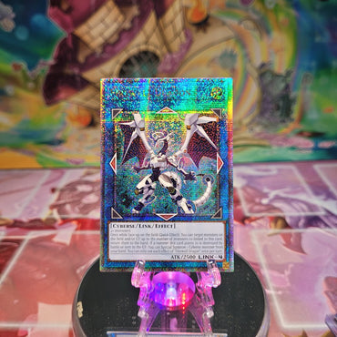A Quarter Century Secret Rare "Firewall Dragon" card from the Yugioh 25th Anniversary Tin: Dueling Heroes (TN23).