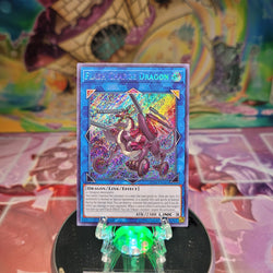 A Secret Rare "Flash Charge Dragon" card from the Yugioh Set: Battles of Legend: Relentless Revenge.