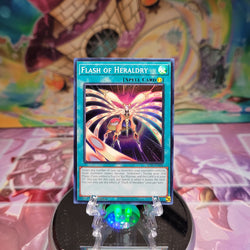 A Super Rare "Flash of Heraldry" card from the Yugioh Set: Alliance Insight (ALIN).