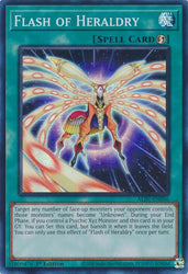 A Super Rare "Flash of Heraldry" card from the Yugioh Set: Alliance Insight (ALIN).