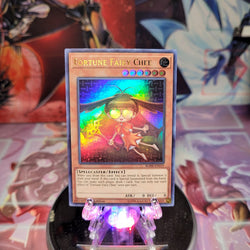 An Ultra Rare "Fortune Fairy Chee" card from the Yugioh Set: Battles of Legend: Hero's Revenge (BLHR).