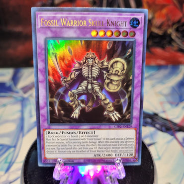  An Ultra Rare "Fossil Warrior Skull Knight" card from the Yugioh Set: Ghosts From the Past: The 2nd Haunting (GFP2).