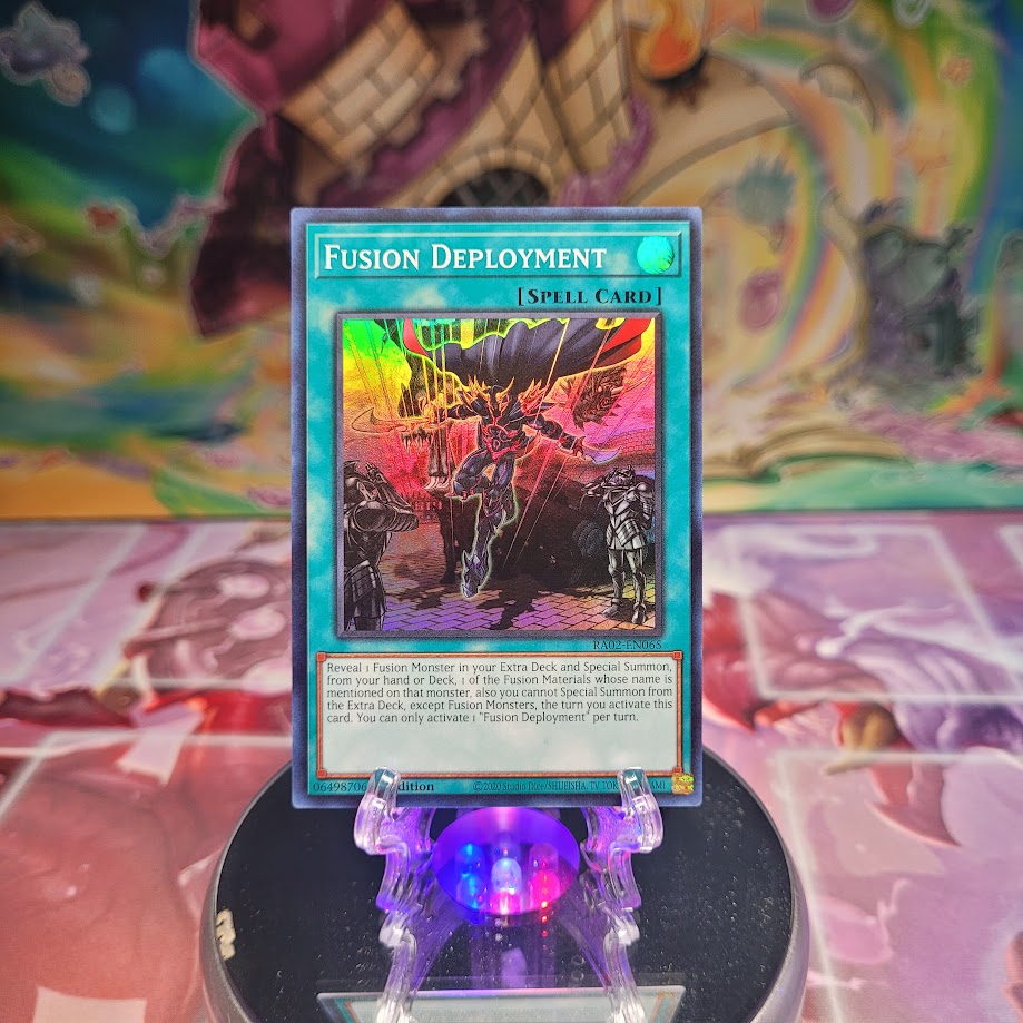 A Super Rare "Fusion Deployment" card from the Yugioh Set: Rarity Collection 2 (RA02).