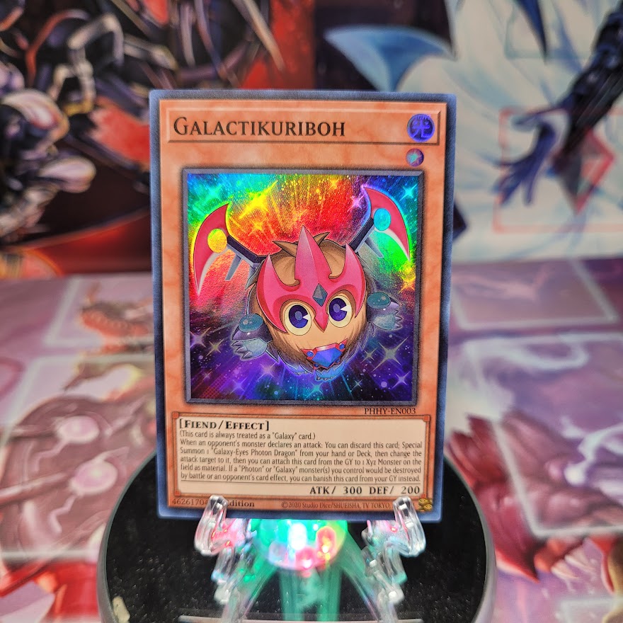 A Super Rare "Galactikuriboh" card from the Yugioh Set: Photon Hypernova.