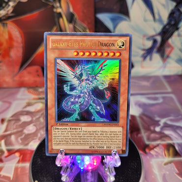 An Ultra Rare "Galaxy-Eyes Photon Dragon" card from the Yugioh Set: Photon Shockwave.