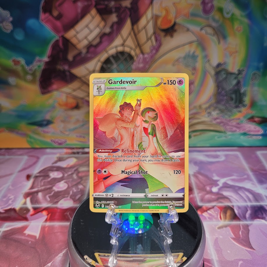 A Galarian Gallery Secret Rare "Gardevoir" (TG05/TG30) card from the Pokemon Set: Silver Tempest.