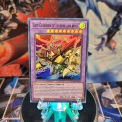 A Super Rare "Gate Guardian of Thunder and Wind" card from the Yugioh Set: Maze of Memories.