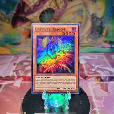 A Super Rare "Gateway Dragon" card from the Yugioh Set: Circuit Break.