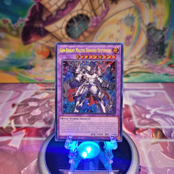A Secret Rare "Gem-Knight Master Diamond Dispersion" card from the Yugioh Set: Battles of Legend: Monster Mayhem (BLMM).
