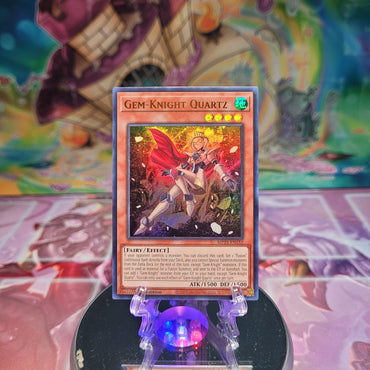 An Ultra Rare "Gem-Knight Quartz" card from the Yugioh Set: 25th Anniversary Tin: Dueling Mirrors.