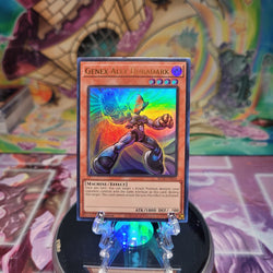 An Ultra Rare "Genex Ally Duradark" card from the Yugioh Set: Battles of Legend: Terminal Revenge.