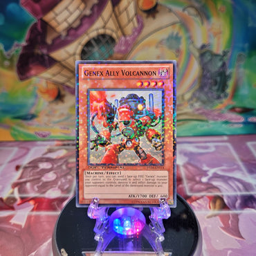 A Duel Terminal Common "Genex Ally Volcannon" card from the Yugioh Set: Duel Terminal 4 (DT04).