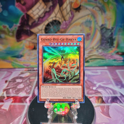 A Super Rare "Genro Ryu-Ge Hakva" card from the Yugioh Set: Crossover Breakers.
