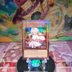 An Alternate Art Quarter Century Secret Rare "Ghost Reaper & Winter Cherries" card from the Yugioh Set: Quarter Century Bonanza (RA03).