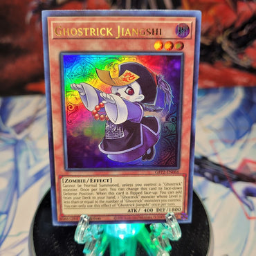 An Ultra Rare "Ghostrick Jiangshi" card from the Yugioh Set: Ghosts From the Past: The 2nd Haunting (GFP2).