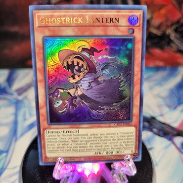  An Ultra Rare "Ghostrick Lantern" card from the Yugioh Set: Ghosts From the Past: The 2nd Haunting (GFP2).