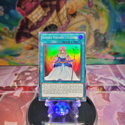 A Super Rare "Goddess Verdance's Guidance" card from the Yugioh Set: Shadows In Valhalla.