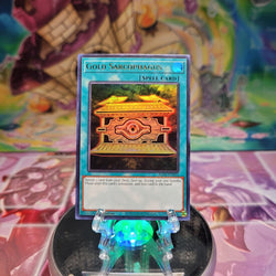 An Ultra Rare "Gold Sarcophagus" card from the Yugioh Set: Rarity Collection 2 (RA02).