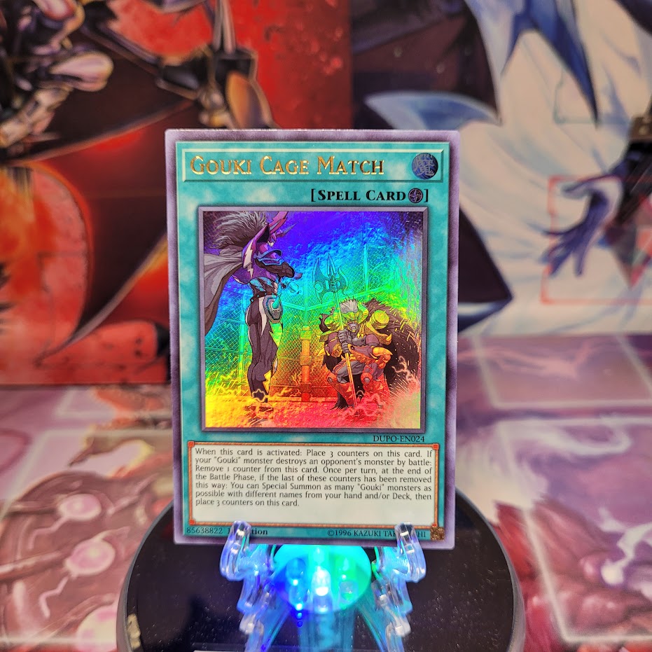 An Ultra Rare "Gouki Cage Match" card from the Yugioh Set: Duel Power (DUPO).