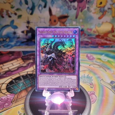 An Ultra Rare "Granguignol the Dusk Dragon" card from the Yugioh Structure Deck: The Fallen & The Virtuous (CH01).