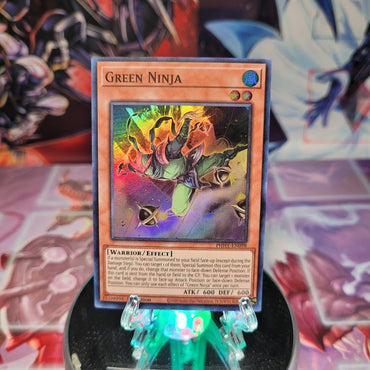 A Super Rare "Green Ninja" card from the Yugioh Set: Photon Hypernova.