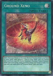 A Secret Rare "Ground Xeno" card from the Yugioh Set: Battles of Legend: Glorious Gallery (BLGG)