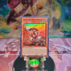 An Ultra Rare "Ha-Re the Sword Mikanko" card from the Yugioh Set: 25th Anniversary Tin: Dueling Mirrors.