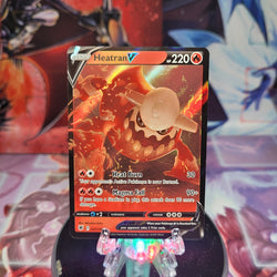 An Ultra Rare "Heatran V" (025/189) card from the Pokemon Set: Astral Radiance.