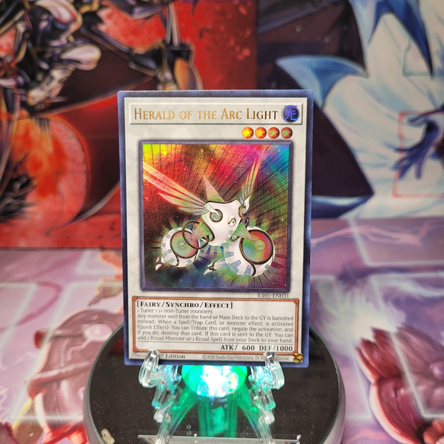 An Ultra Rare "Herald of the Arc Light" card from the Yugioh Set: Rarity Collection 1 