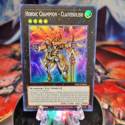  A Super Rare "Heroic Champion - Claivesolish" card from the Yugioh Set: Dimension Force.