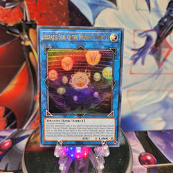 An Ultra Rare "Hieratic Seal of the Heavenly Spheres" card from the Yugioh Set: Battles of Legend: Crystal Revenge.