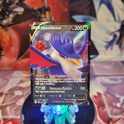 An Ultra Rare "Honchkrow V" (088/172) card from the Pokemon Set: Brilliant Stars.