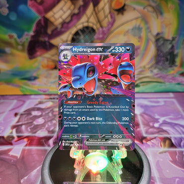 A Double Rare "Hydreigon Ex" (067/086) card from the Pokemon Set: Scarlet & Violet: White Flare (WHT).